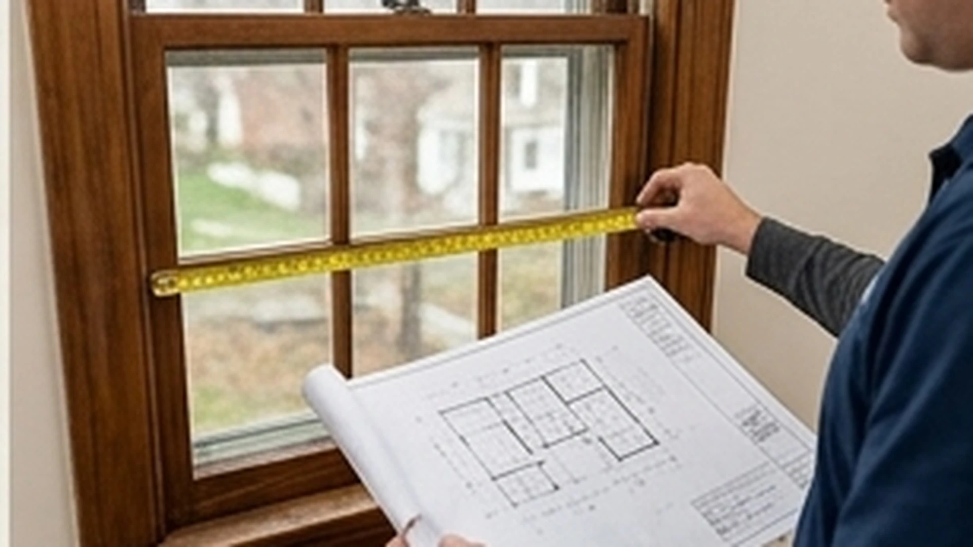 Close detail of caulking flashing and exterior trim around a replacement window